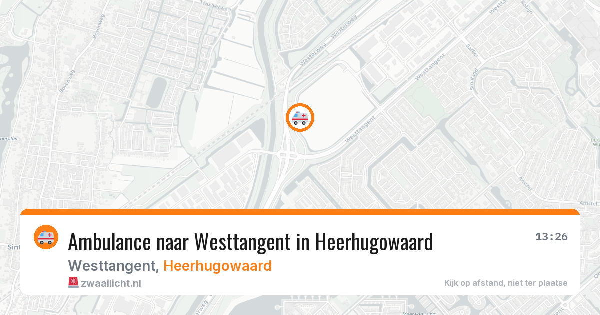 Ambulance naar Westtangent in Heerhugowaard — 15 jun 2026