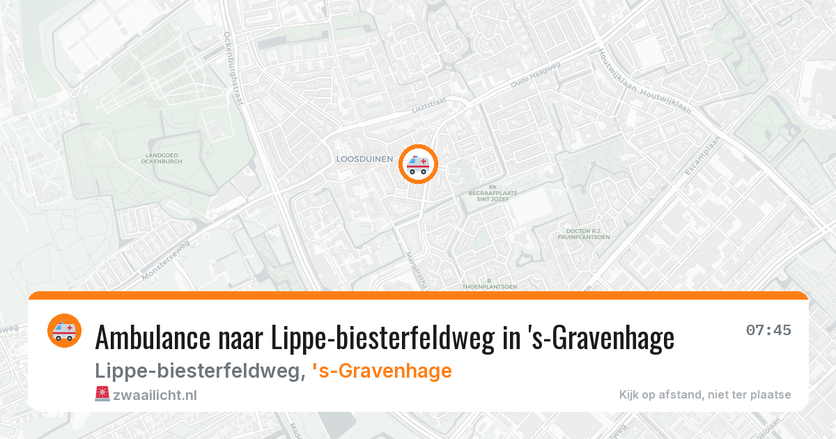 Ambulance naar Lippe-biesterfeldweg in 's-Gravenhage — 6 jul 2026