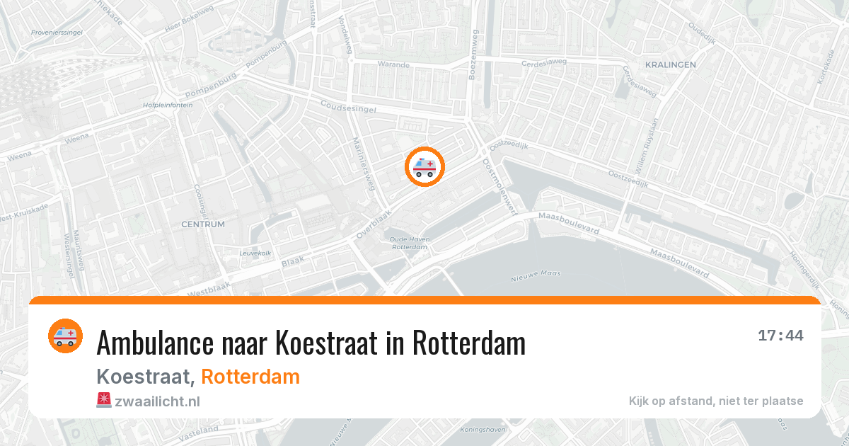 Ambulance naar Koestraat in Rotterdam — 11 mei 2026