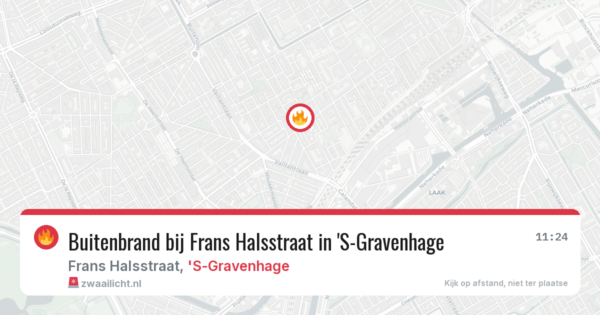 Buitenbrand bij Frans Halsstraat in 'S-Gravenhage — 2 jul 2026