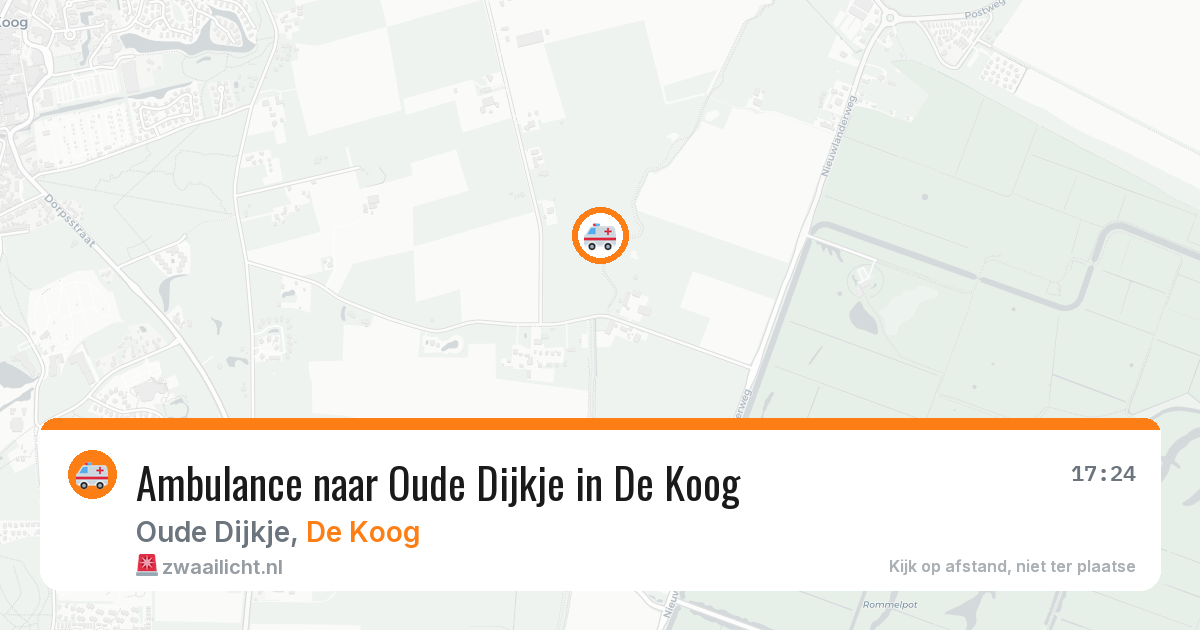 Ambulance naar Oude Dijkje in De Koog — 28 mrt 2026