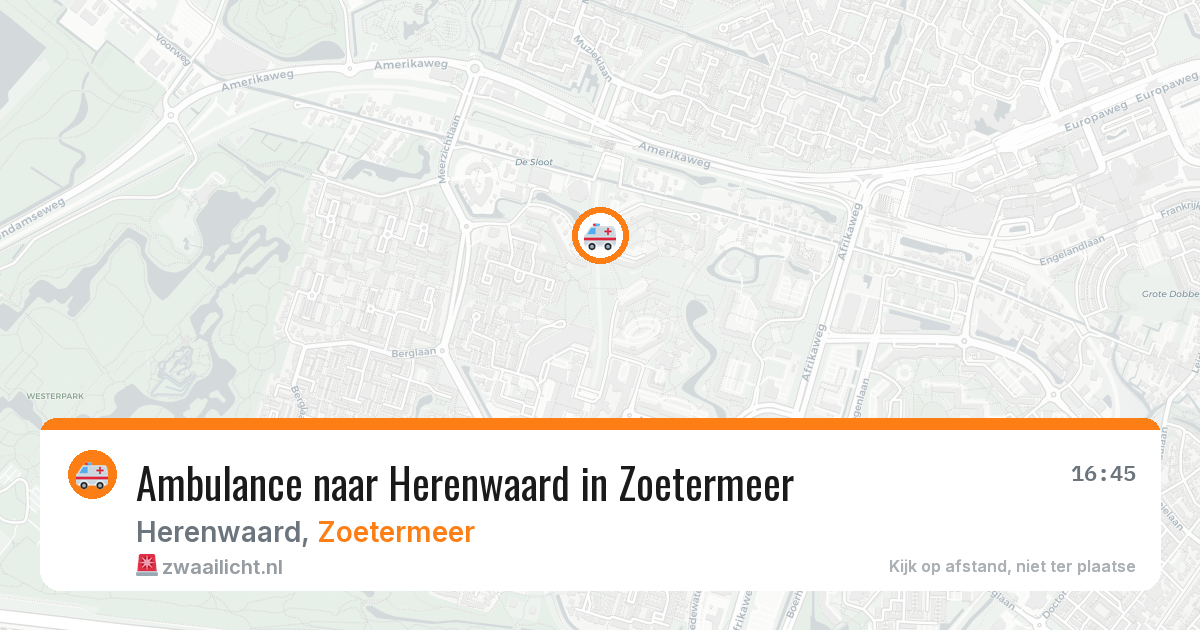 Ambulance naar Herenwaard in Zoetermeer — 26 jun 2026