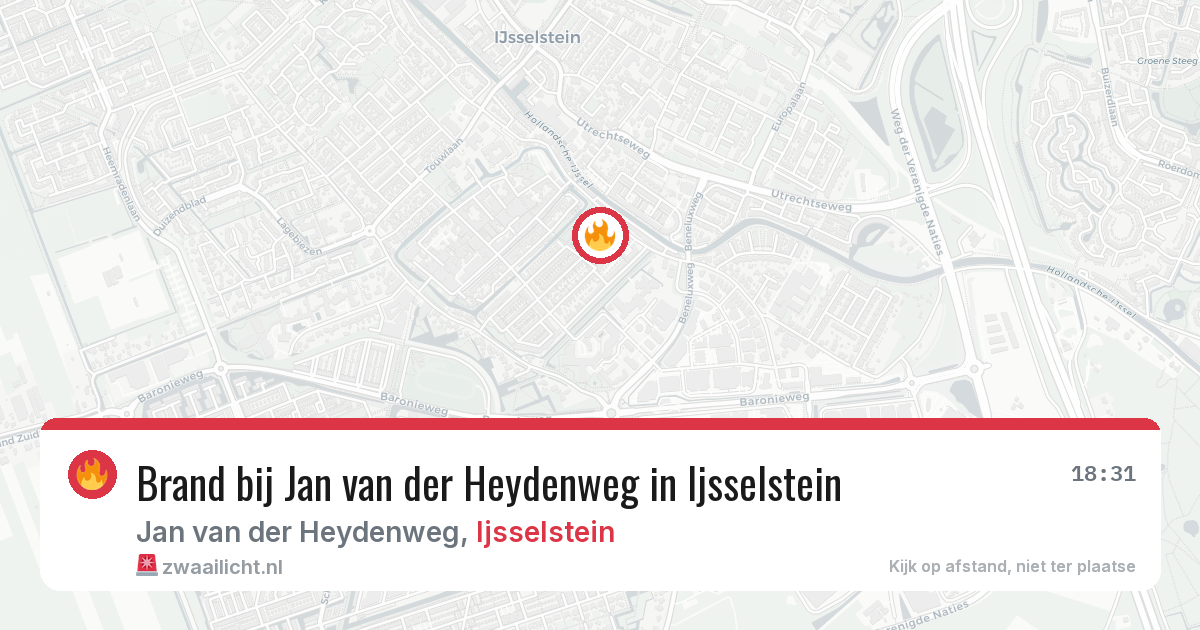 Brand bij Jan van der Heydenweg in Ijsselstein — 6 mei 2026
