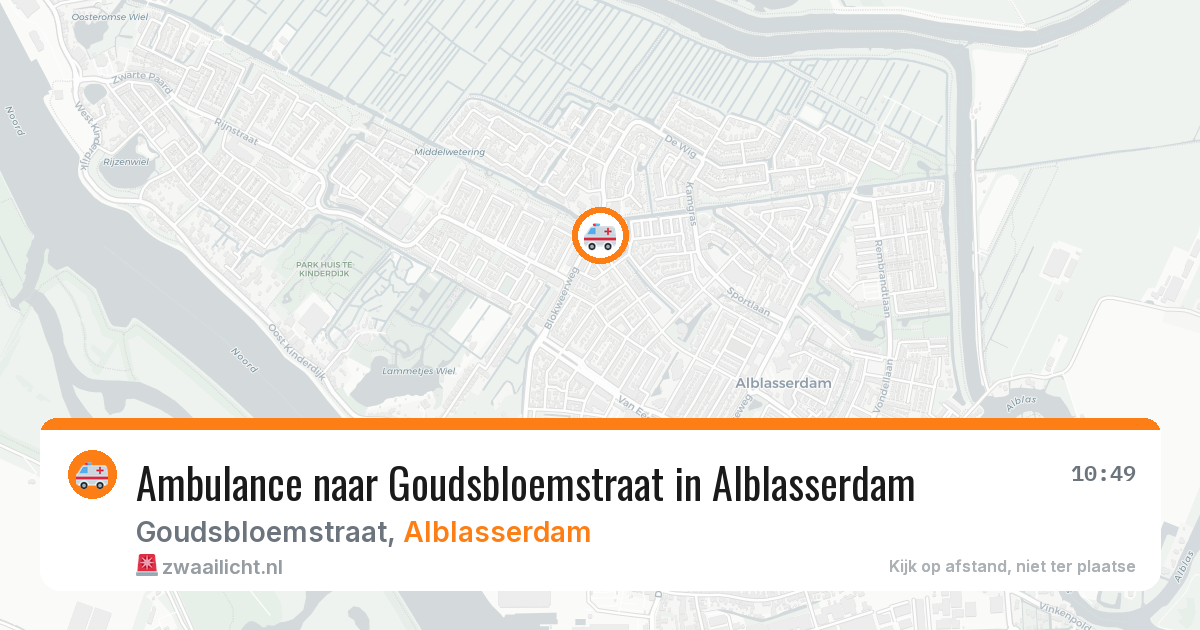 Ambulance naar Goudsbloemstraat in Alblasserdam — 30 jan 2026