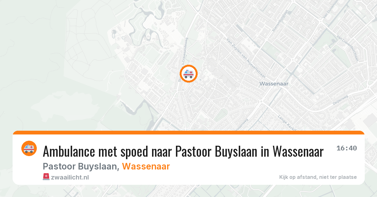 Ambulance met spoed naar Pastoor Buyslaan in Wassenaar — 29 jan 2026