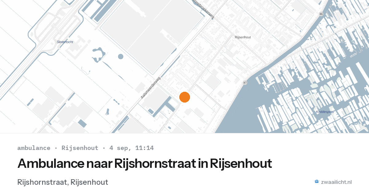 Ambulance naar Rijshornstraat in Rijsenhout — 4 sep 2026