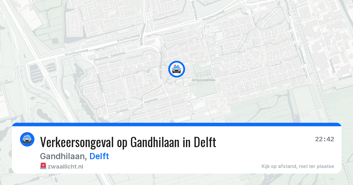 Verkeersongeval op Gandhilaan in Delft — 4 mei 2026