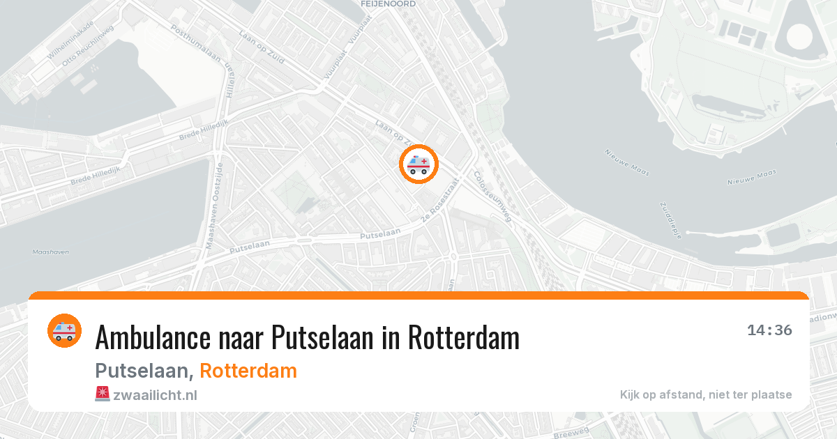 Ambulance naar Putselaan in Rotterdam — 25 mrt 2026