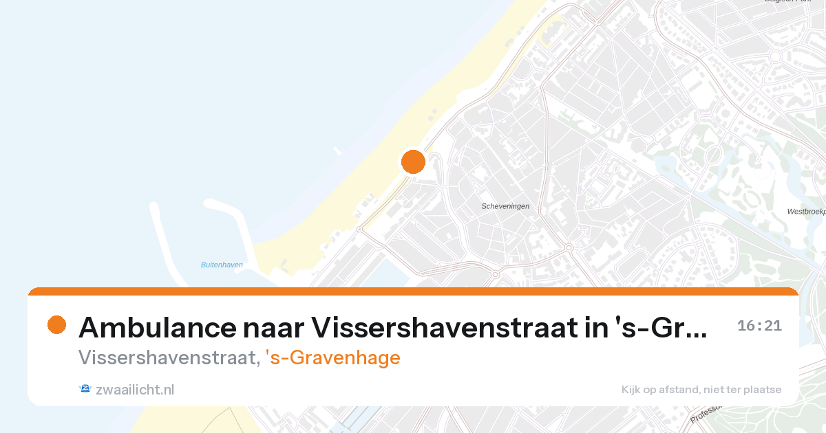 Ambulance naar Vissershavenstraat in 's-Gravenhage — 28 aug 2026