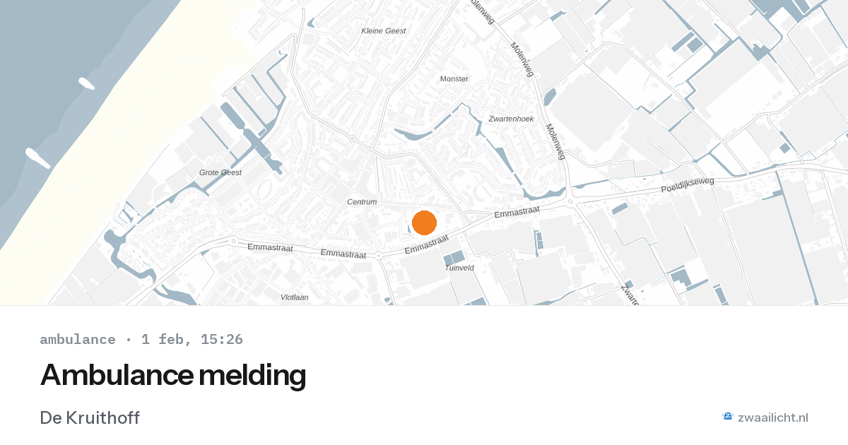 Ambulance melding — 1 feb 2026
