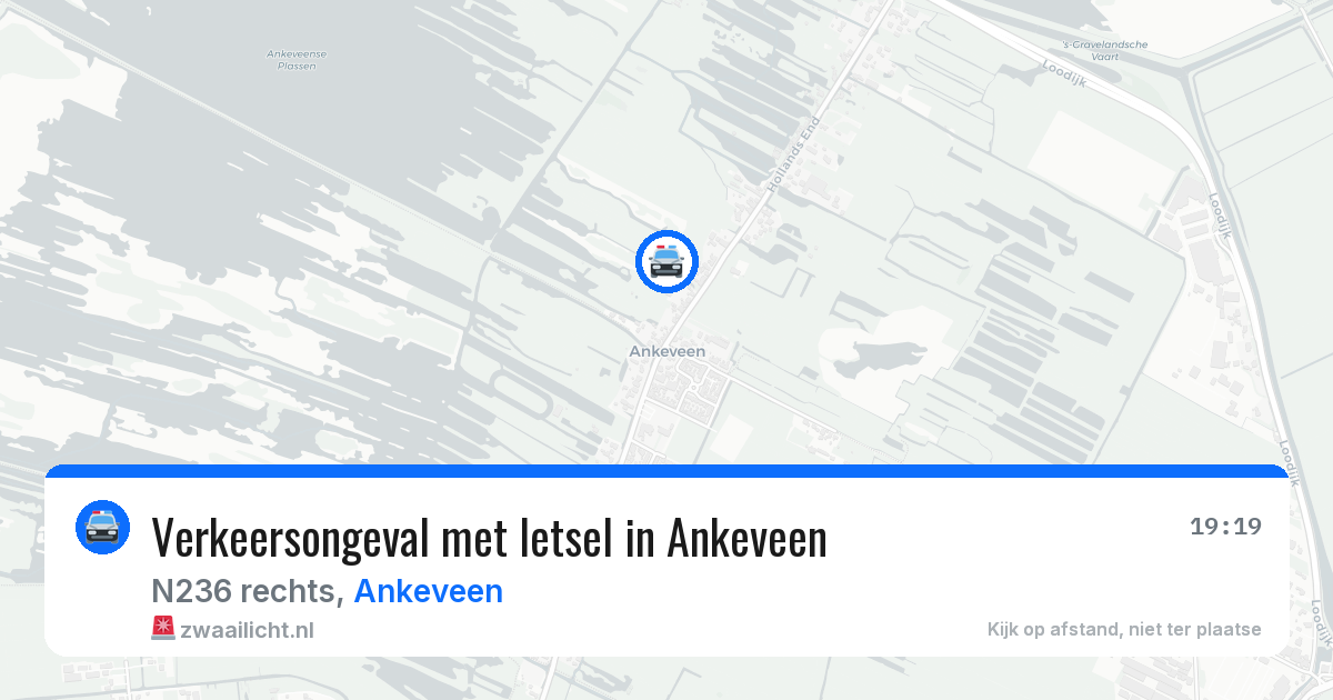 Verkeersongeval met letsel in Ankeveen — 21 mrt 2026