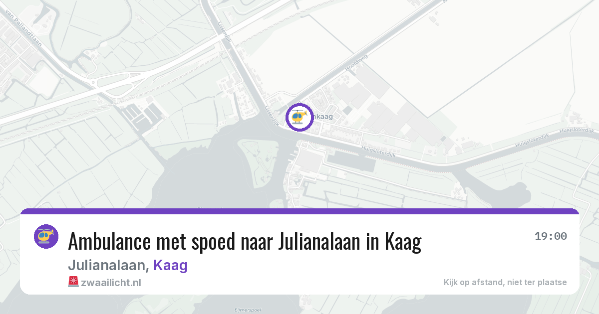 Ambulance met spoed naar Julianalaan in Kaag — 1 aug 2026
