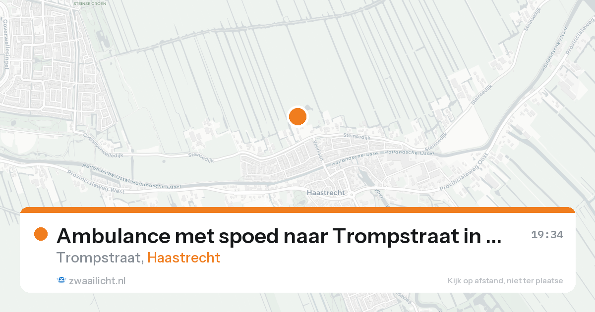 Ambulance met spoed naar Trompstraat in Haastrecht — 30 apr 2026