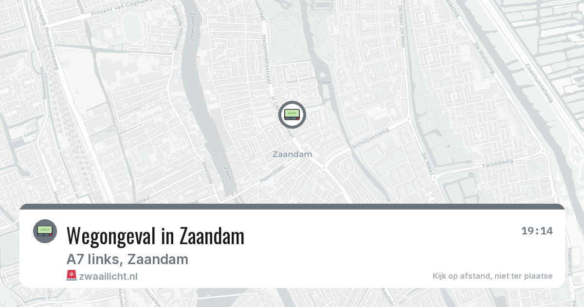 Wegongeval in Zaandam — 15 feb 2026