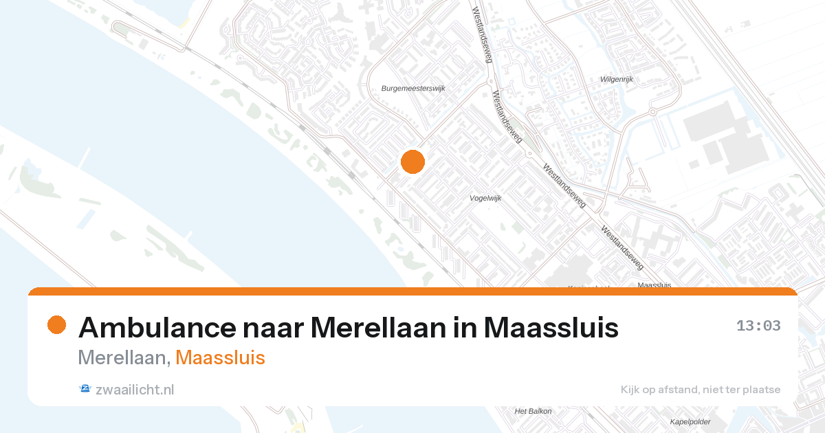 Ambulance naar Merellaan in Maassluis — 27 aug 2026