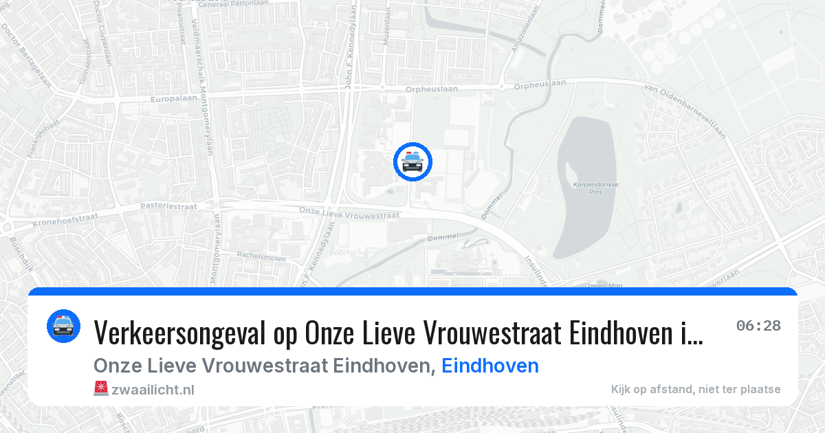 Verkeersongeval op Onze Lieve Vrouwestraat Eindhoven in Eindhoven — 28 jan 2026