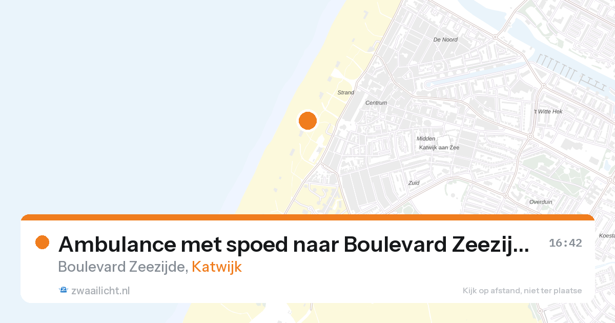 Ambulance met spoed naar Boulevard Zeezijde in Katwijk — 21 jun 2026