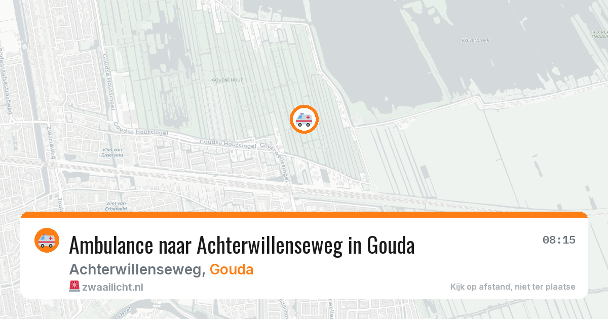 Ambulance naar Achterwillenseweg in Gouda — 23 mrt 2026