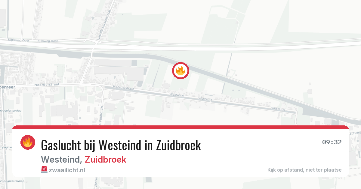 Gaslucht bij Westeind in Zuidbroek — 20 jun 2026