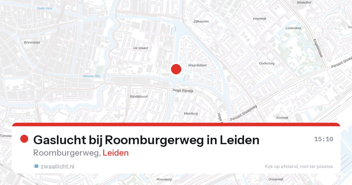 Gaslucht bij Roomburgerweg in Leiden — 6 feb 2026