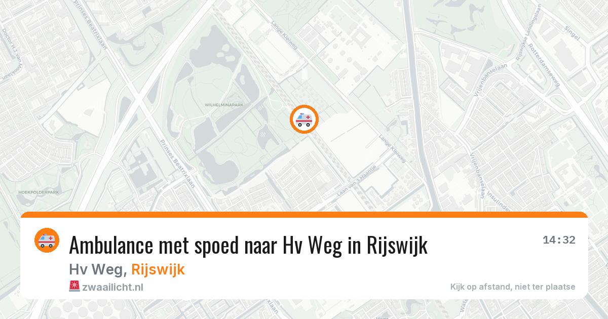 Ambulance met spoed naar Hv Weg in Rijswijk — 1 jul 2026