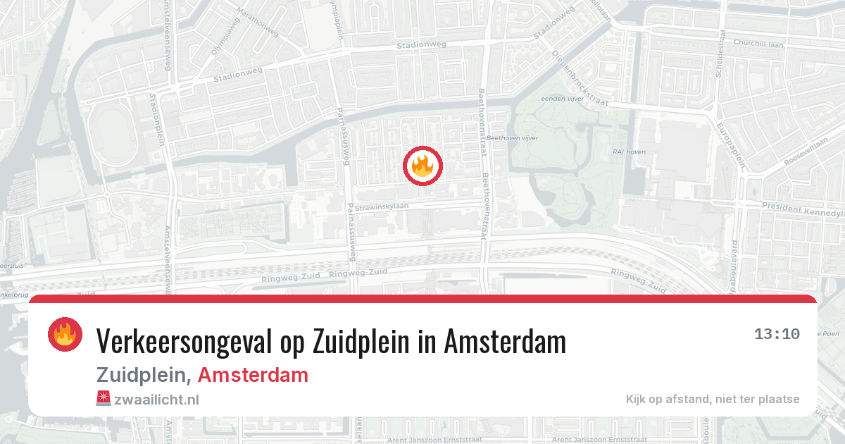 Verkeersongeval op Zuidplein in Amsterdam — 19 jun 2026