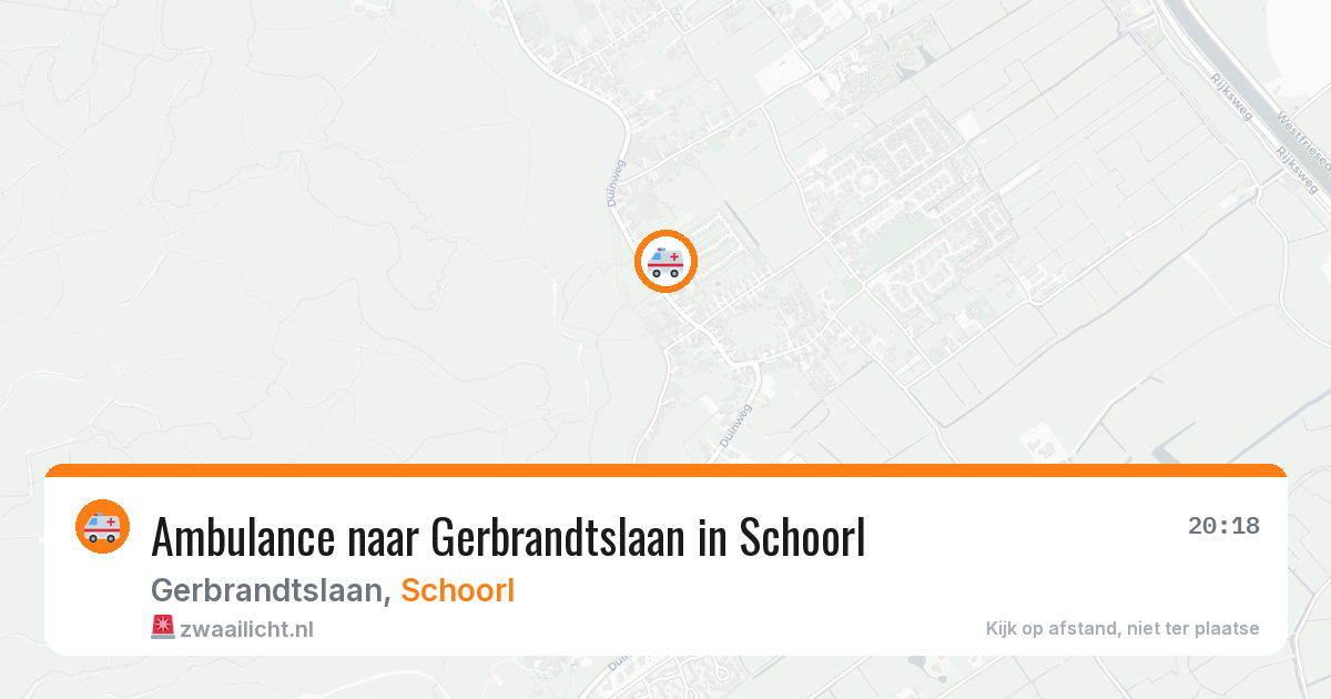Ambulance naar Gerbrandtslaan in Schoorl — 6 aug 2026