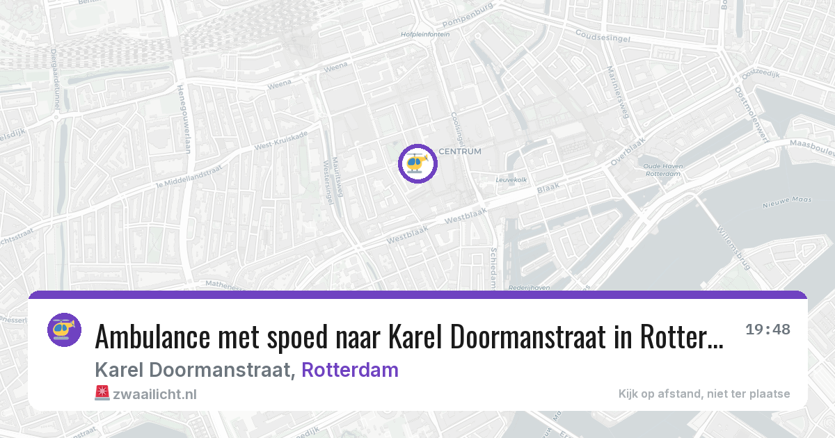 Ambulance met spoed naar Karel Doormanstraat in Rotterdam — 1 apr 2026