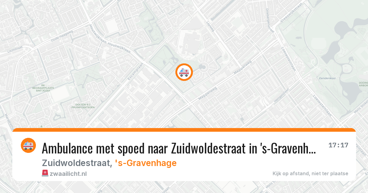 Ambulance met spoed naar Zuidwoldestraat in 's-Gravenhage — 16 apr 2026