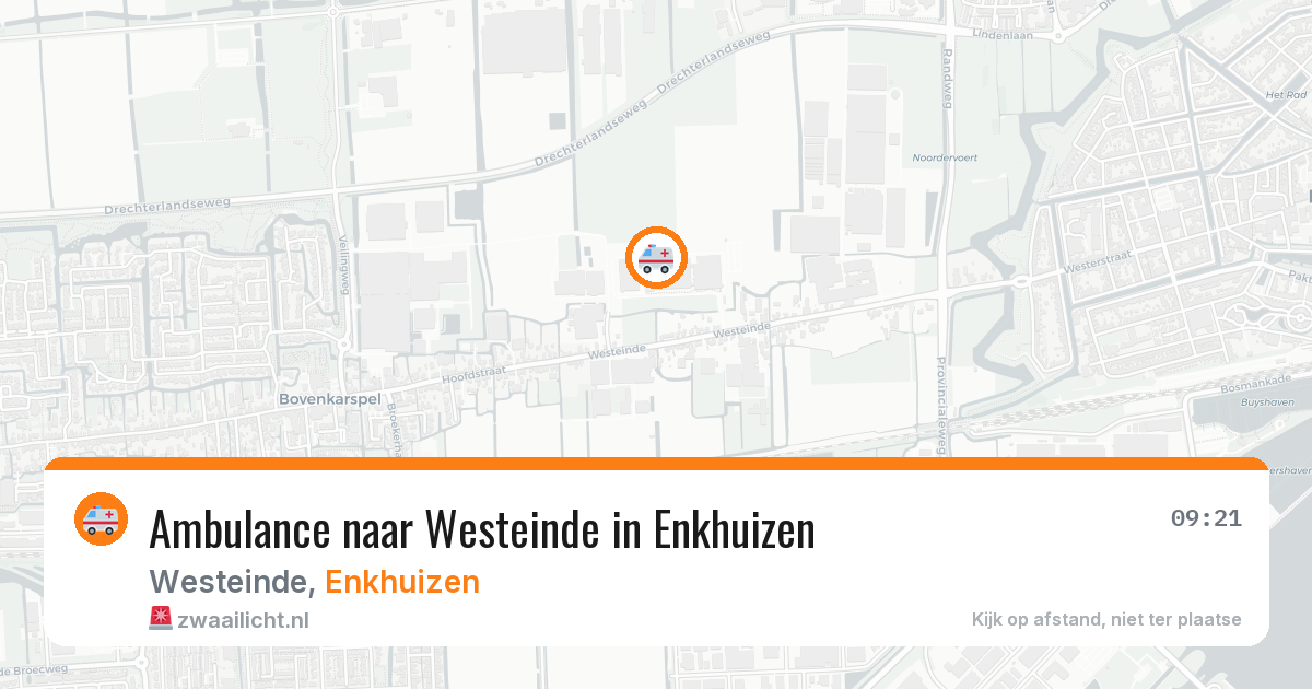 Ambulance naar Westeinde in Enkhuizen — 5 mei 2026