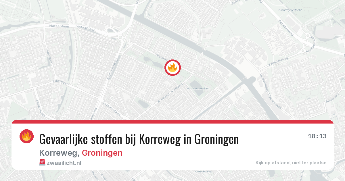 Gevaarlijke stoffen bij Korreweg in Groningen — 27 jul 2026