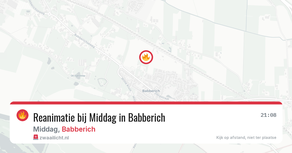 Reanimatie bij Middag in Babberich — 1 aug 2026