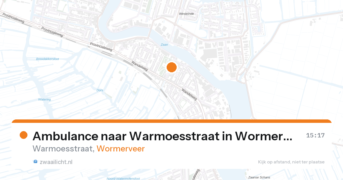 Ambulance naar Warmoesstraat in Wormerveer — 22 jun 2026