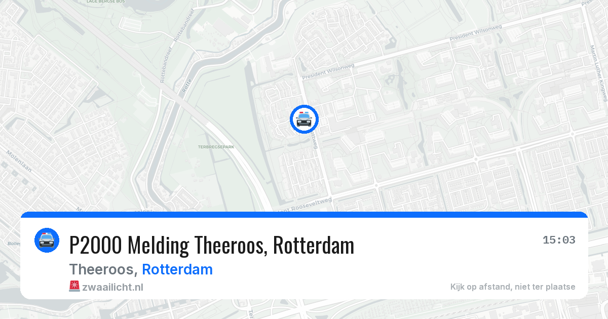 P2000 Melding Theeroos, Rotterdam — 4 jul 2026