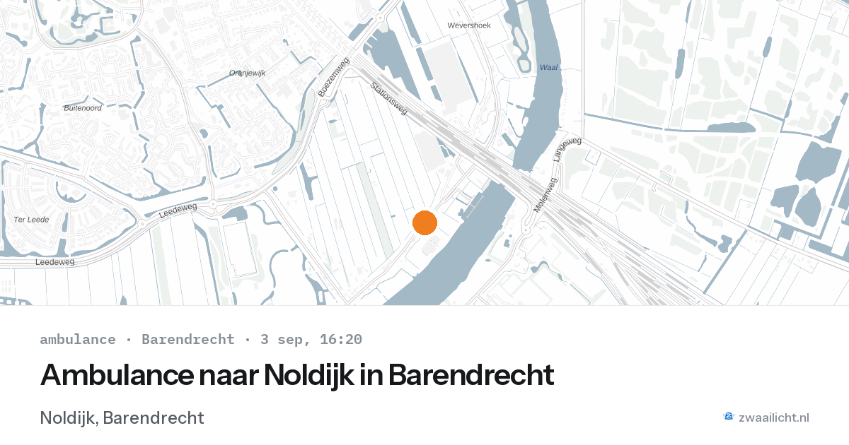 Ambulance naar Noldijk in Barendrecht — 3 sep 2026