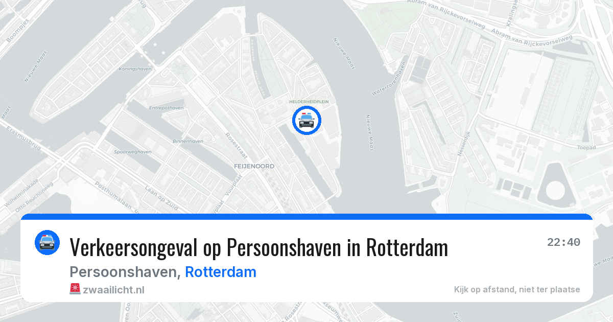 Verkeersongeval op Persoonshaven in Rotterdam — 30 jun 2026