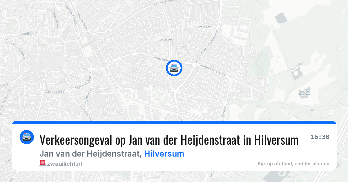 Verkeersongeval op Jan van der Heijdenstraat in Hilversum — 10 feb 2026