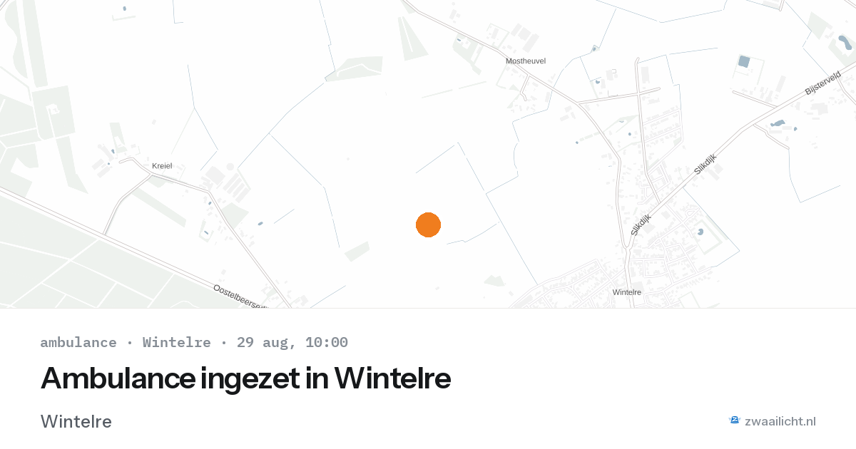 Ambulance ingezet in Wintelre — 29 aug 2026