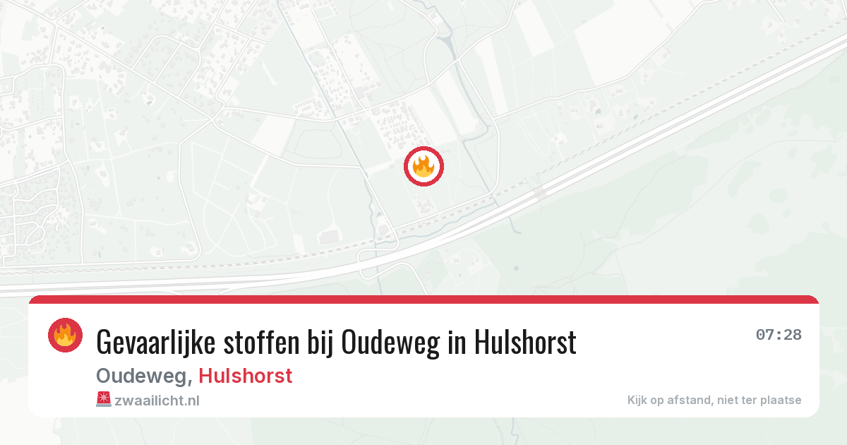 Gevaarlijke stoffen bij Oudeweg in Hulshorst — 24 jun 2026