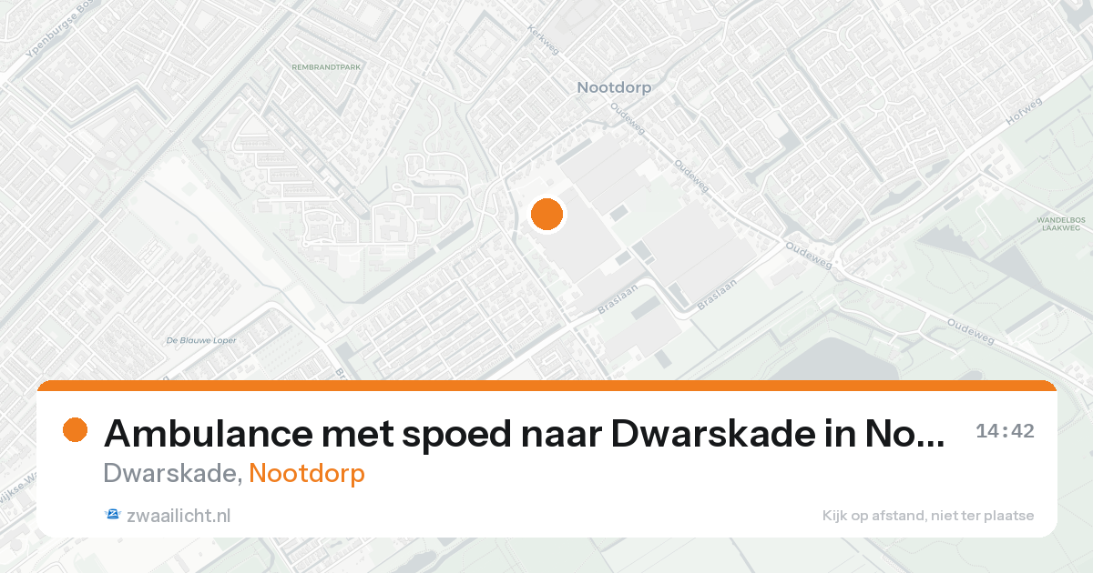 Ambulance met spoed naar Dwarskade in Nootdorp — 18 aug 2026