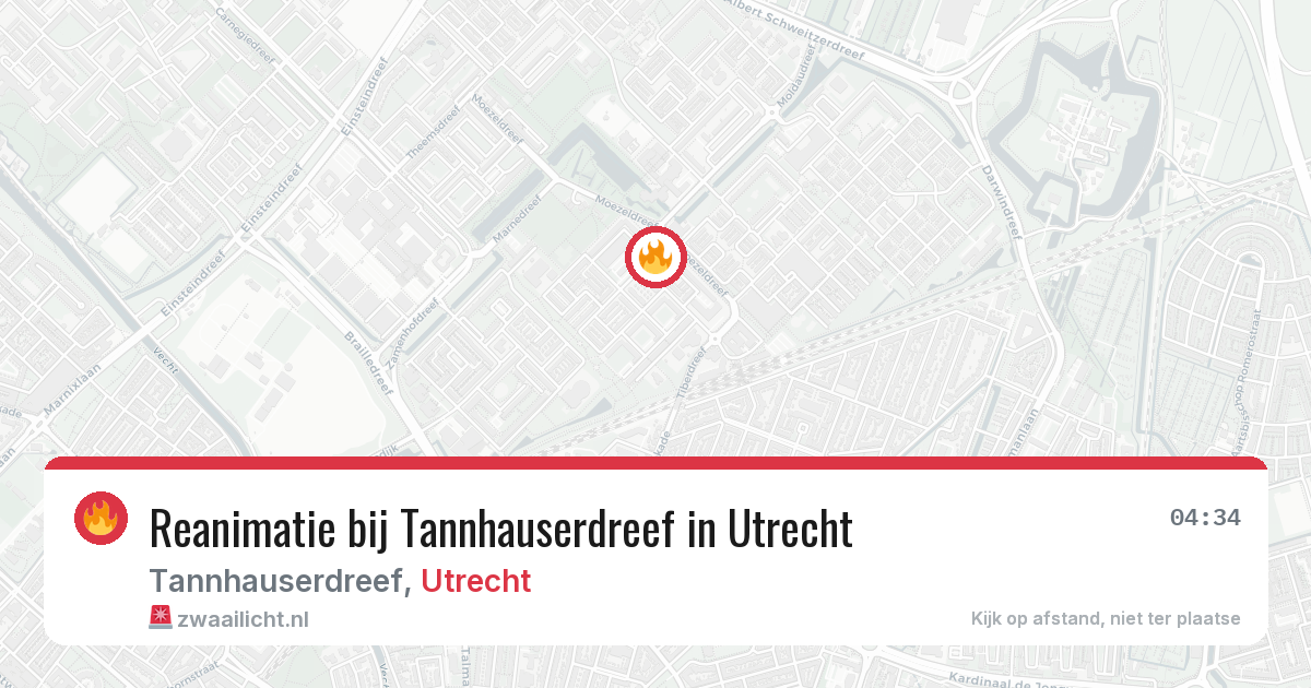 Reanimatie bij Tannhauserdreef in Utrecht — 24 mei 2026
