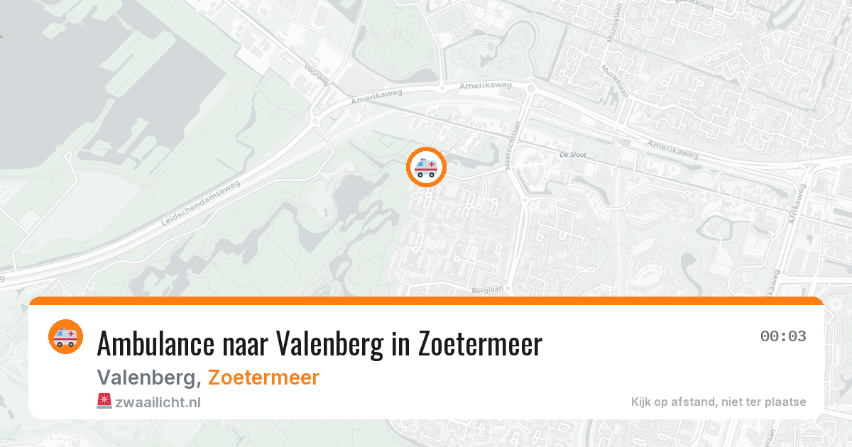 Ambulance naar Valenberg in Zoetermeer — 24 mei 2026