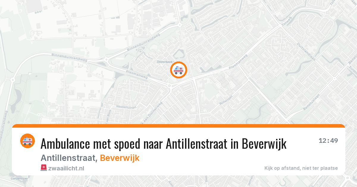 Ambulance met spoed naar Antillenstraat in Beverwijk — 8 apr 2026