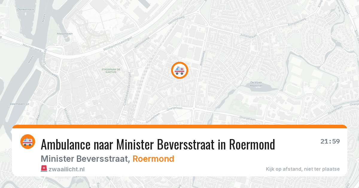 Ambulance naar Minister Beversstraat in Roermond — 30 jul 2026