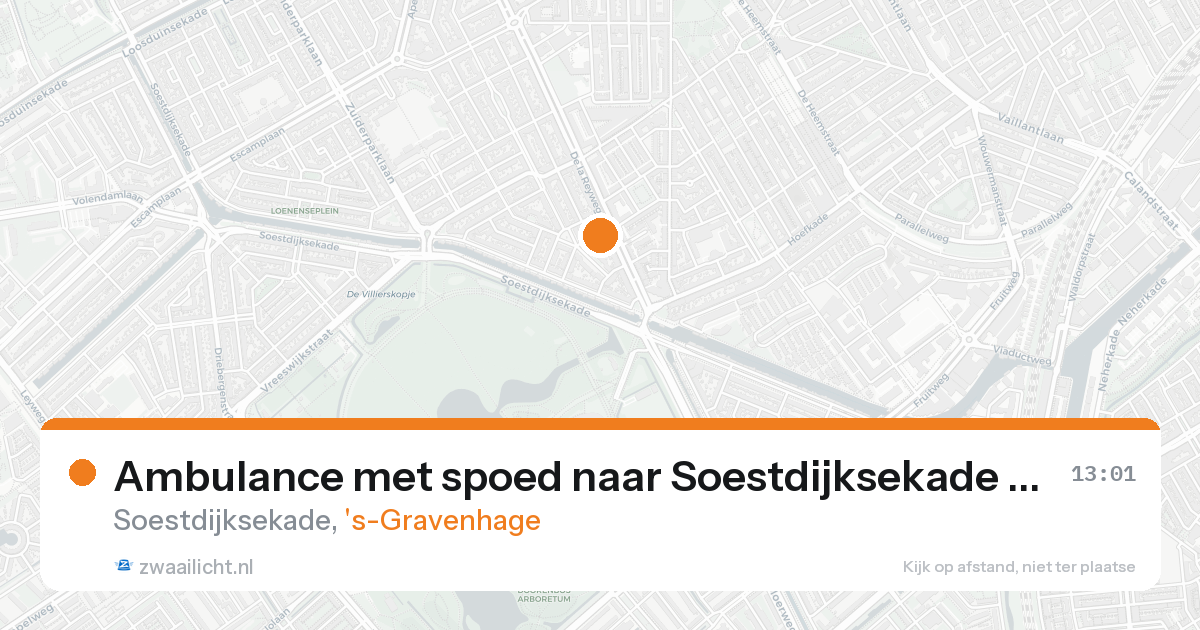 Ambulance met spoed naar Soestdijksekade in 's-Gravenhage — 20 mei 2026