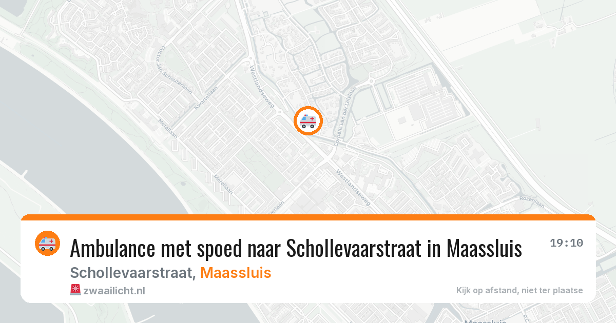 Ambulance met spoed naar Schollevaarstraat in Maassluis — 2 jul 2026