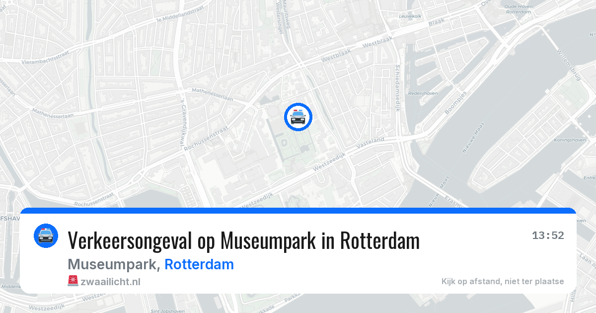 Verkeersongeval op Museumpark in Rotterdam — 4 aug 2026