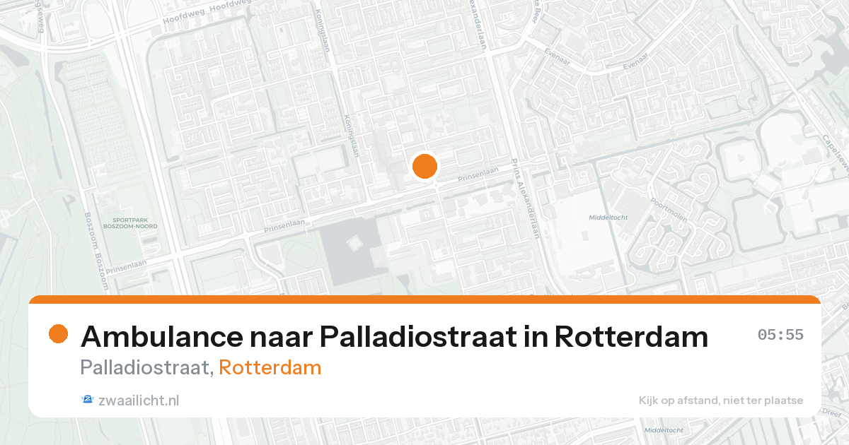 Ambulance naar Palladiostraat in Rotterdam — 21 aug 2026