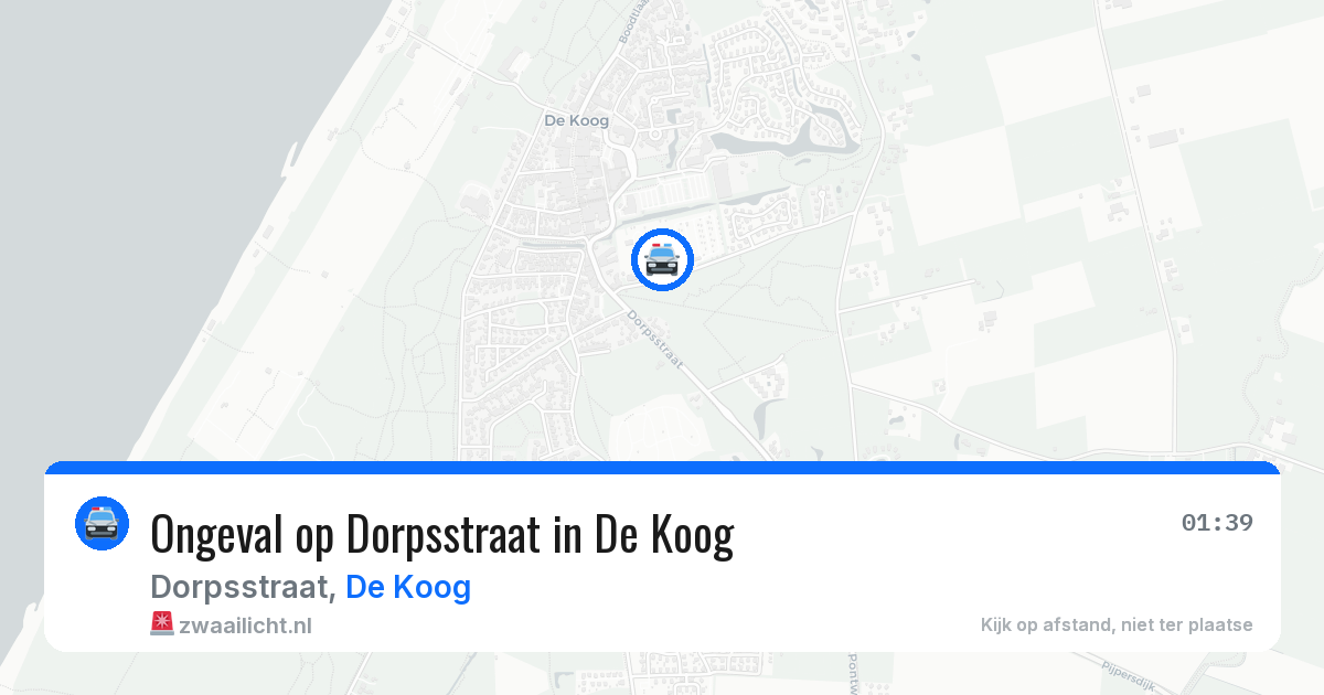Ongeval op Dorpsstraat in De Koog — 26 jun 2026
