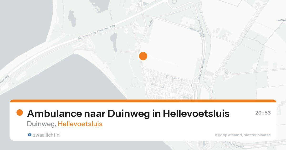 Ambulance naar Duinweg in Hellevoetsluis — 22 aug 2026